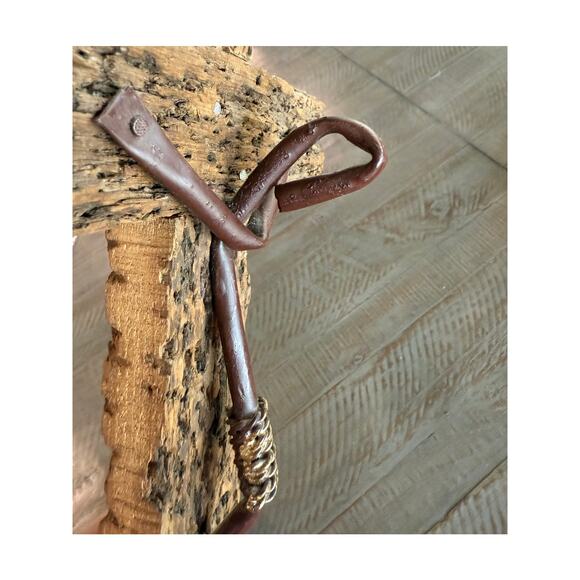 Vintage Brutalist Handmade Religious Metalware Cross 12.5"x8" Drift Wood - Picture 6 of 6